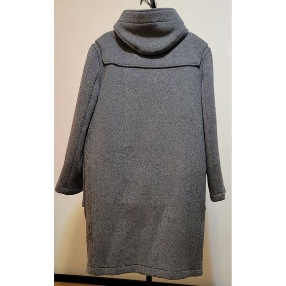 GLOVERALL MEN'S / WOMEN'S GRAY DUFFLE COAT WOOL ENGLAND SIZE US46 / EUR 56 #970 - Picture 7 of 15